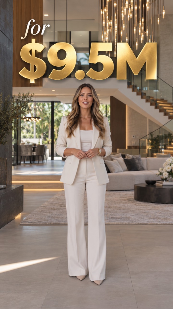 Vertical real estate reel featuring a presenter in a luxury home